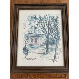 Vintage Old Courthouse - Williamsburg, John Haymson - Framed Print Picture